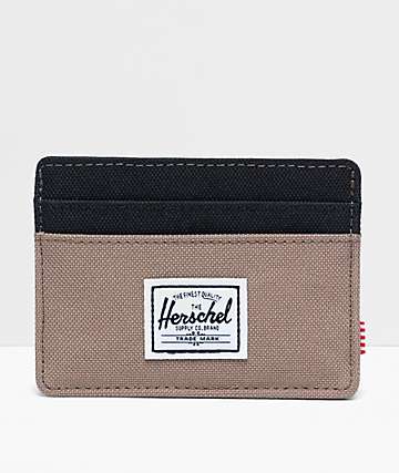 Herschel Supply Co. Charlie Pine Bark & Black Cardholder Wallet