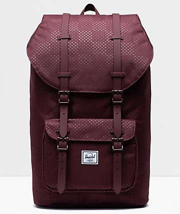 Herschel Supply Co. Little America Plum Dot Check Backpack