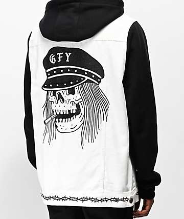 Lurking Class by Sketchy Tank GFY Black & White 2Fer Jacket