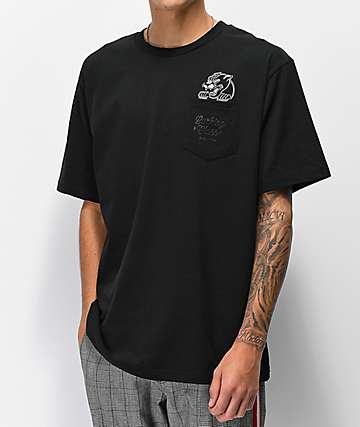 Lurking Class by Sketchy Tank Panther Black Pocket T-Shirt