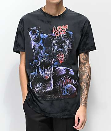 Lurking Class by Sketchy Tank Panther Black Tie Dye T-Shirt