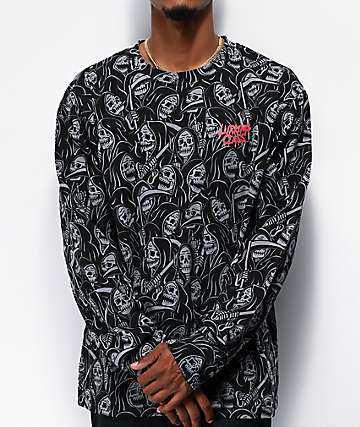 Lurking Class by Sketchy Tank Reaper Black Long Sleeve T-Shirt