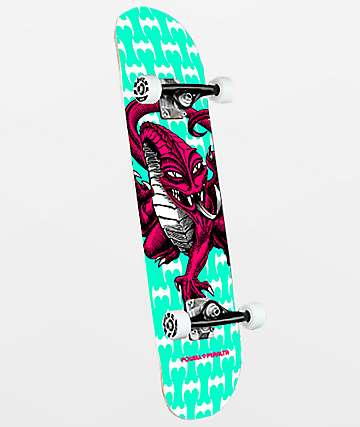 Powell Cab Dragon One Off Teal 7.75" Skateboard Complete