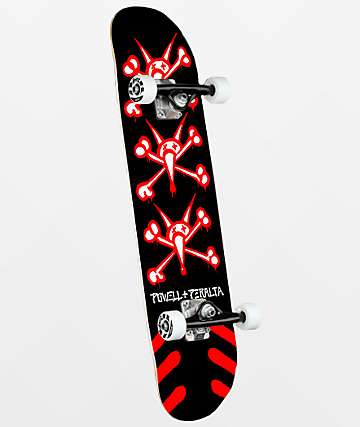 Powell Vato Rats 8.25" Black & Red Skateboard Complete