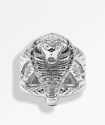 Saint Midas x Broken Promises Molded Cobra Head Silver Ring