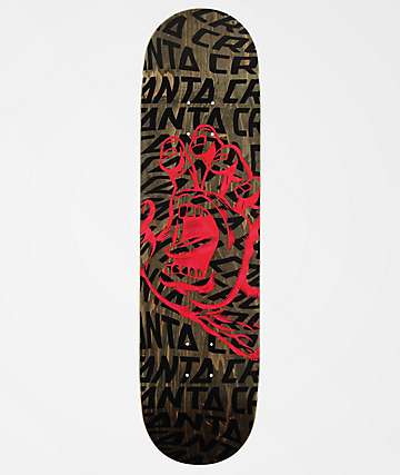 Santa Cruz Vortex Hand Hard Rock 8.25" Skateboard Deck