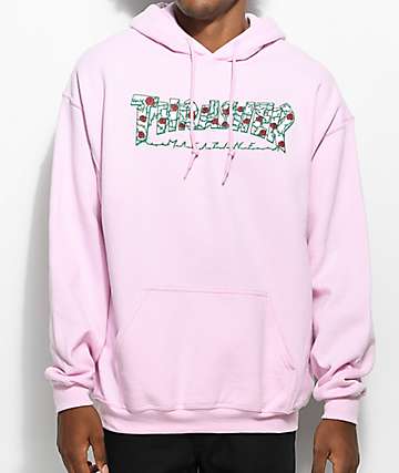 thrasher half black and white hoodie