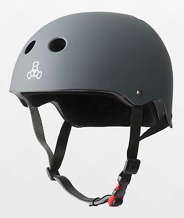 Triple Eight Certified Sweatsaver Carbon Grey Multi-Sport Helmet