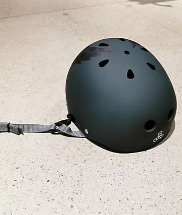Triple Eight Get Used To It Sweatsaver Matte Green Skateboard Helmet