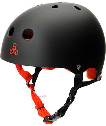 Triple Eight Matte Black Brainsaver Skateboard Helmet
