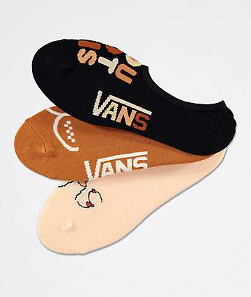 Vans Canoodle Breast Cancer Awareness 3 Pack No Show Socks
