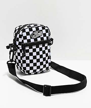 Vans Street Ready Black & White Checkerboard Crossbody Bag