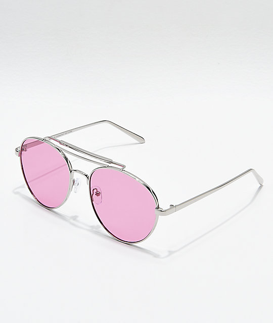 rose lens aviator sunglasses