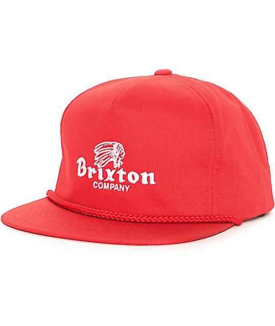 red brixton hat