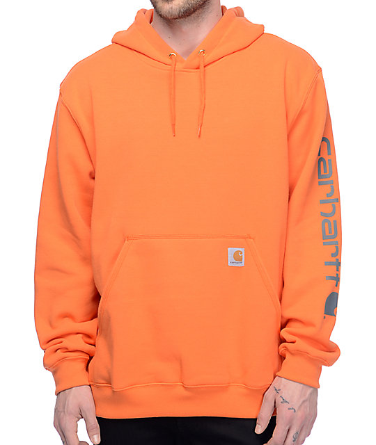 Carhartt Midweight Signature Orange Hoodie