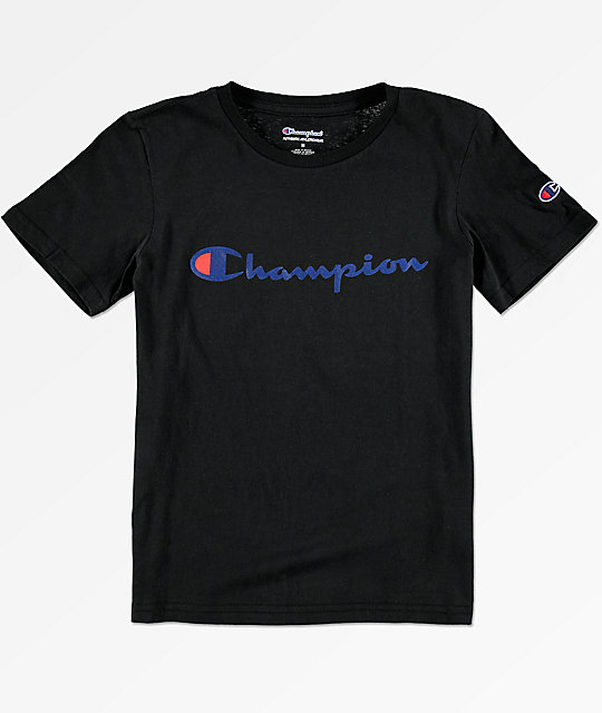 Champion Boys Heritage Black T-Shirt 