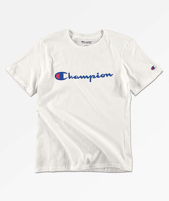 white champion tee shirt