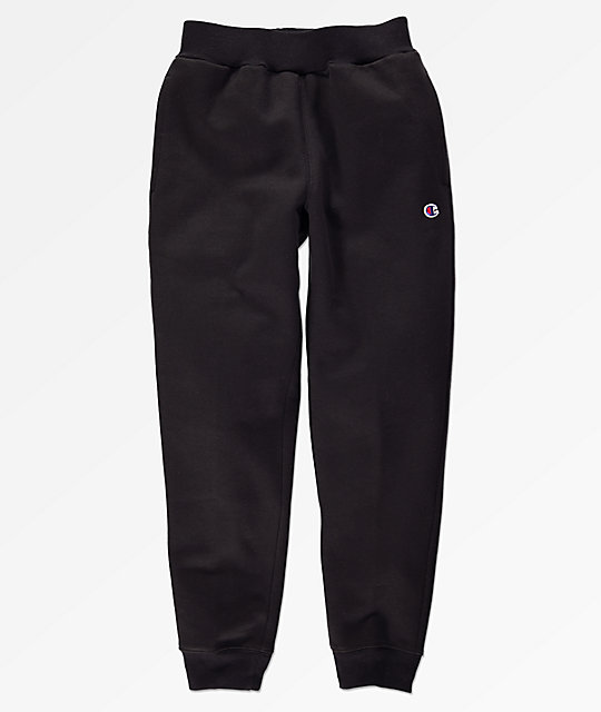 French Terry Black Jogger Sweatpants 