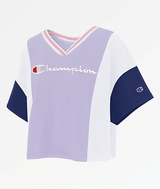 Champion Colorblock Violet T-Shirt 