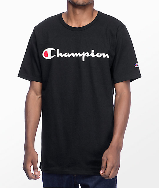 black champion tee