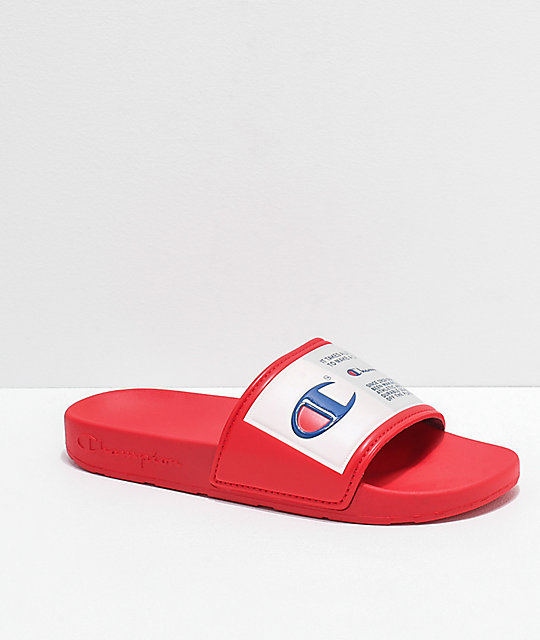 Champion IPO Jock Red Slide Sandals 