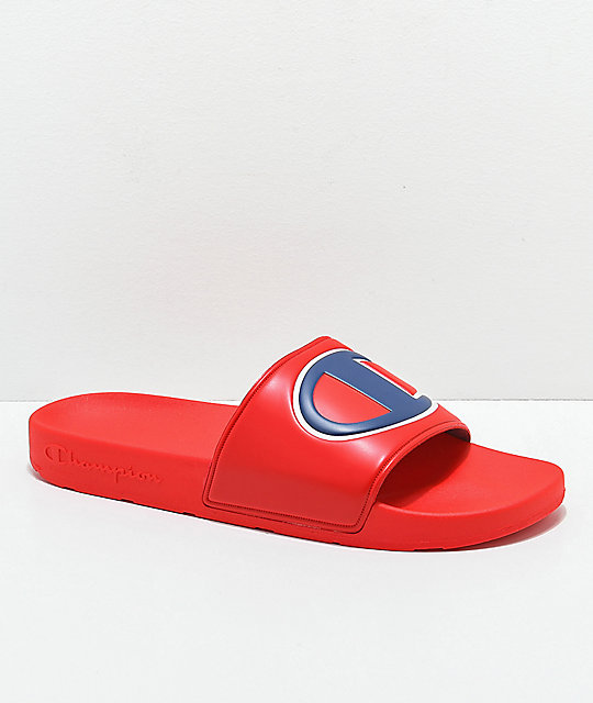 Champion Men's IPO Red Slide Sandals 
