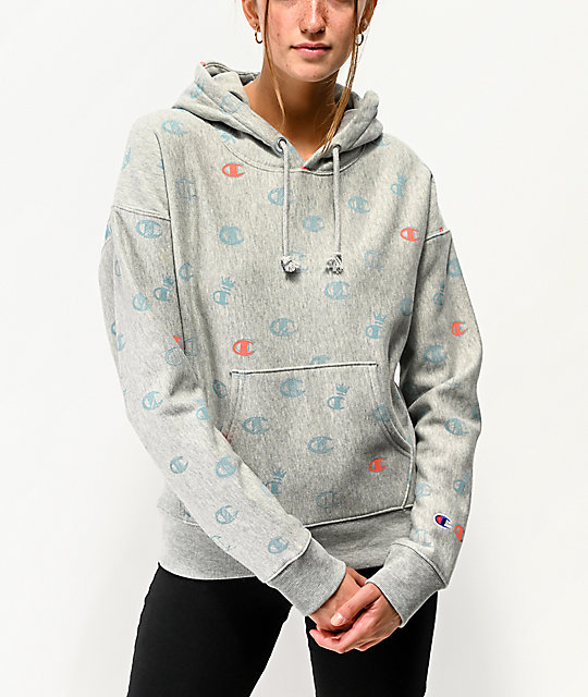 champion all over hoodie