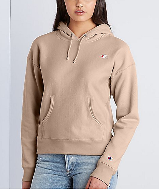 Champion Rw Hooded Sweatshirt In Tan in Natural for Men - Lyst