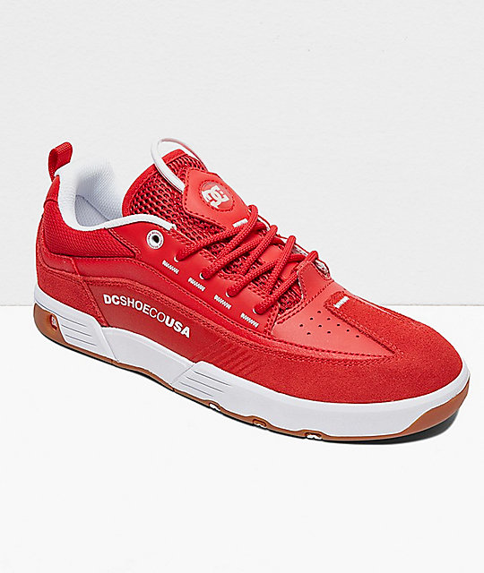 dc legacy 98 slim red & white shoes