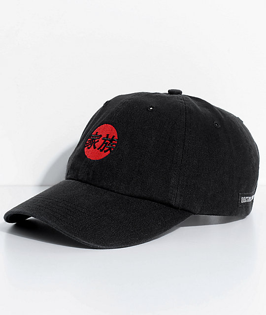 black and red dad hat