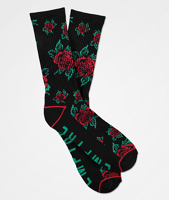 Empyre Smells Like Roses Black Crew Socks Zumiez