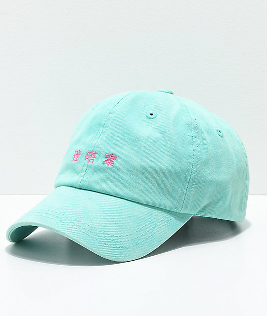 teal dad hat