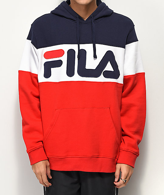 fila colour block hoodie