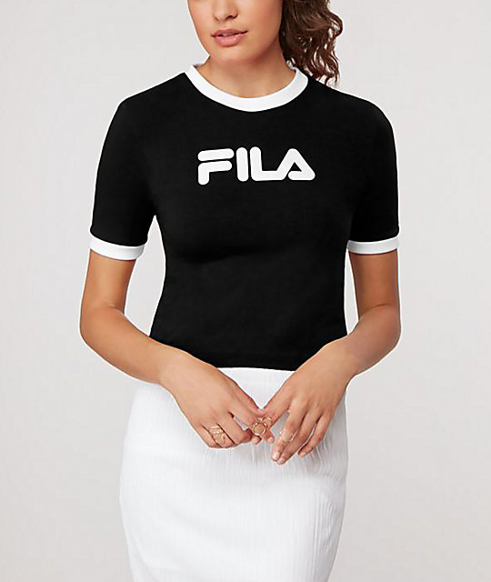 black and white fila shirt