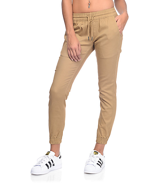 zumiez khaki joggers