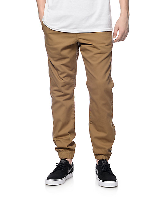 tan khaki joggers