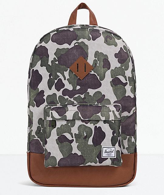 herschel frog camo backpack