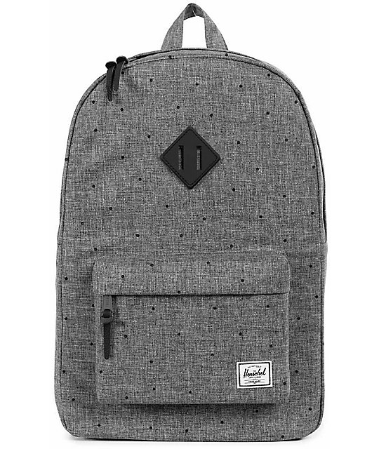 raven crosshatch herschel backpack