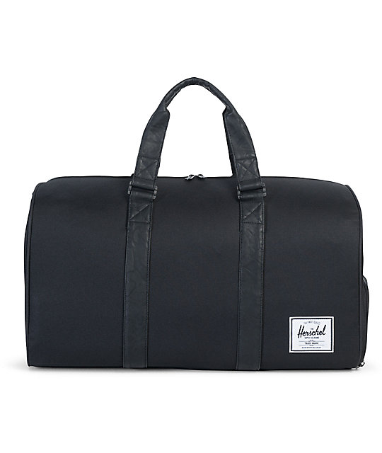 all black duffle bag