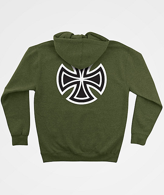 green independent hoodie