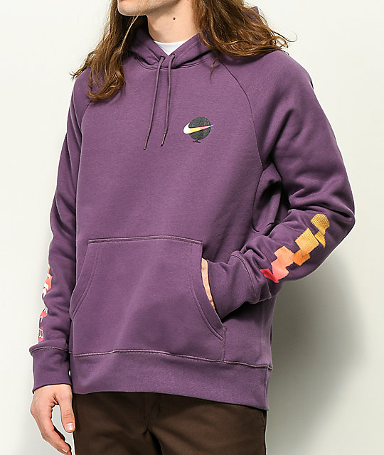 purple nike pullover