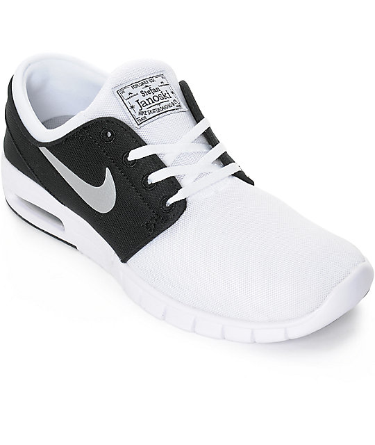 nike stefan janoski max white black