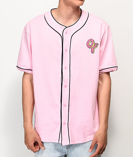 Odd Future Pink \u0026 Black Baseball Jersey 