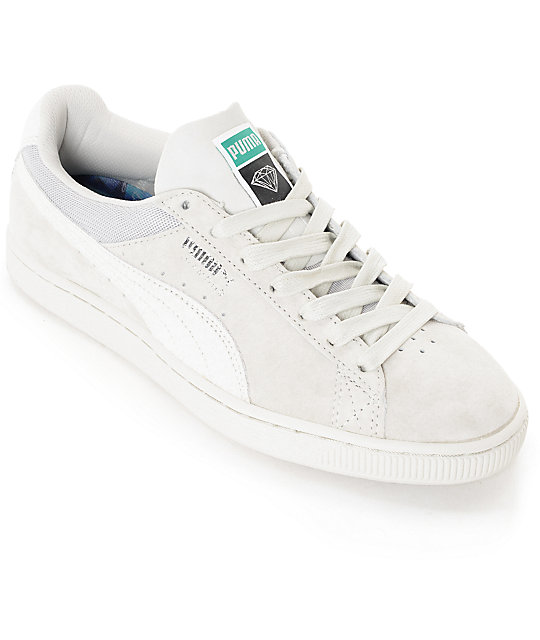 puma suede shoes white