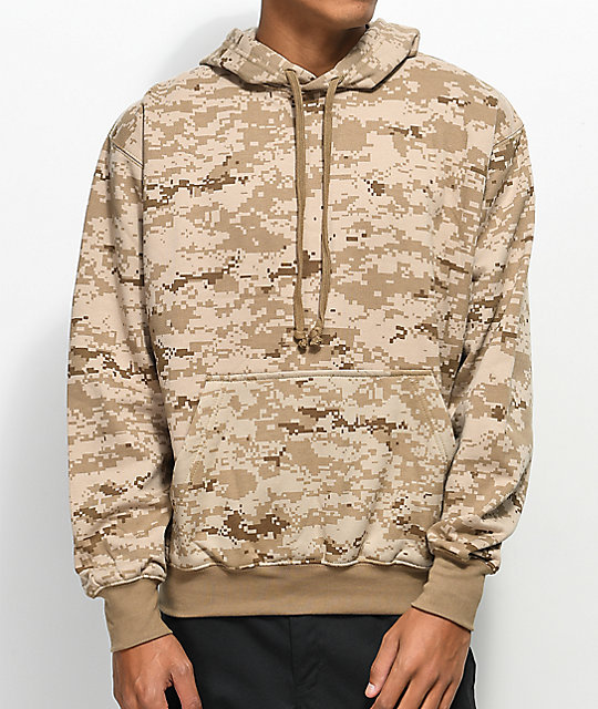 tan camo hoodie