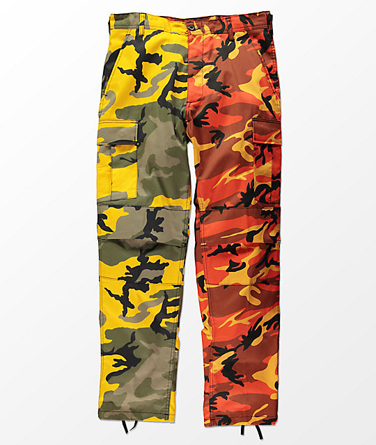 yellow camo joggers womens