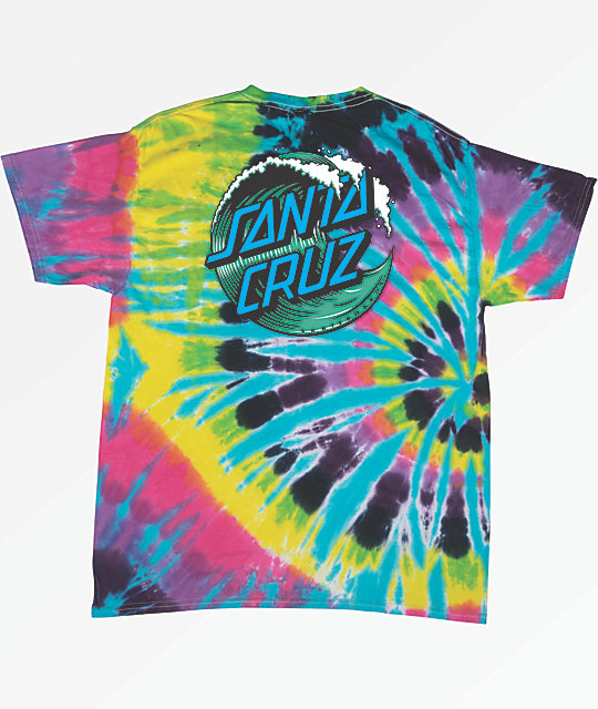 Santa Cruz Wave Dot Multi Tie Dye T-Shirt