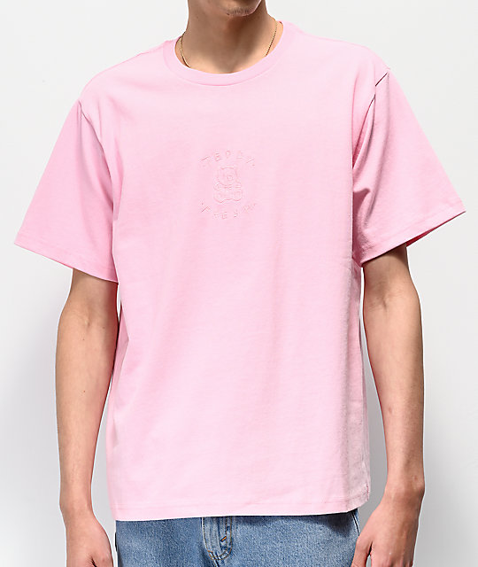 Teddy Fresh Tonal Embroidery Pink T-Shirt | Zumiez.ca