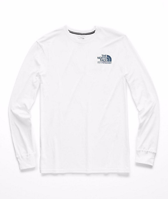 the north face long sleeve white