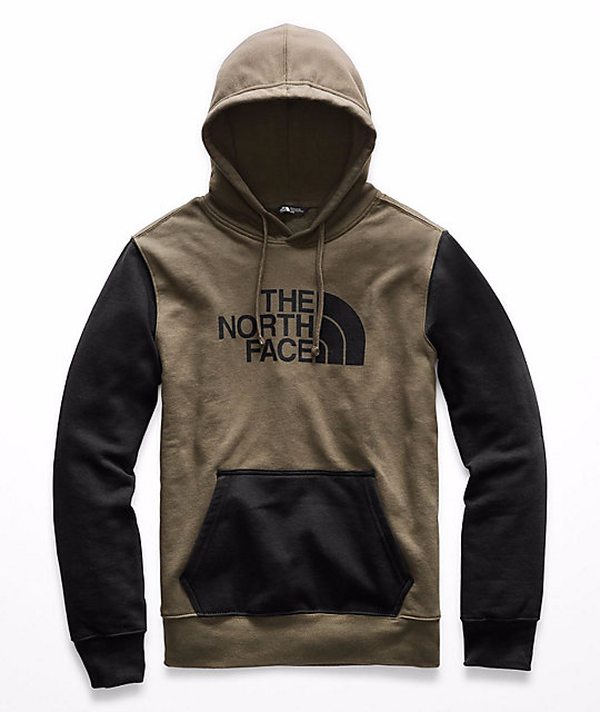 green and black north face hoodie